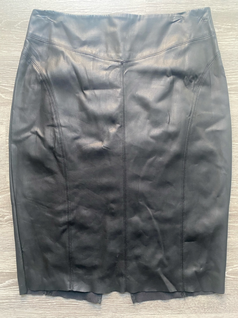 Express Black Faux Leather Pencil Skirt